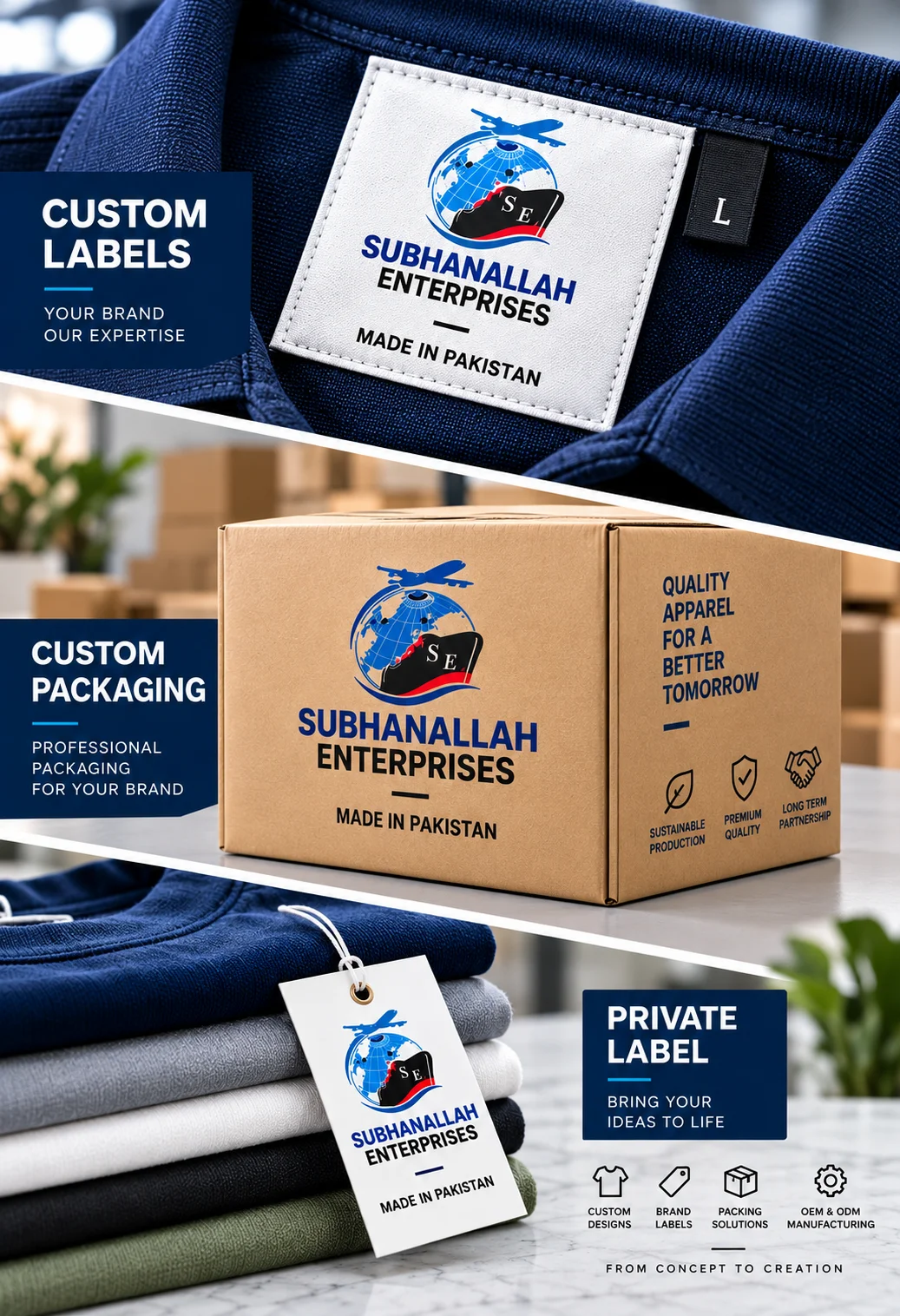 Subhanallah Enterprises custom labels, tags, packaging and private label