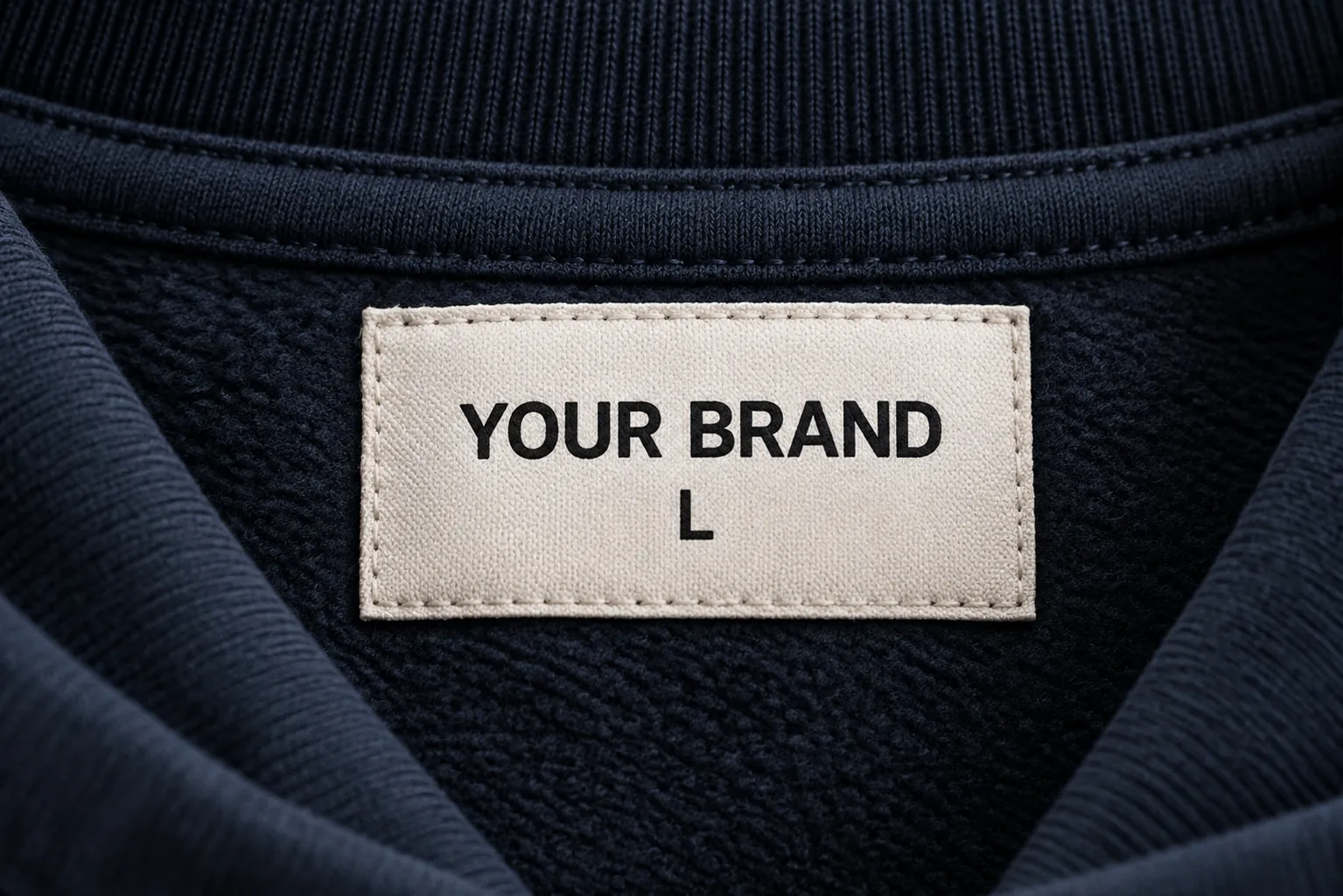 Custom woven private label clothing brand label