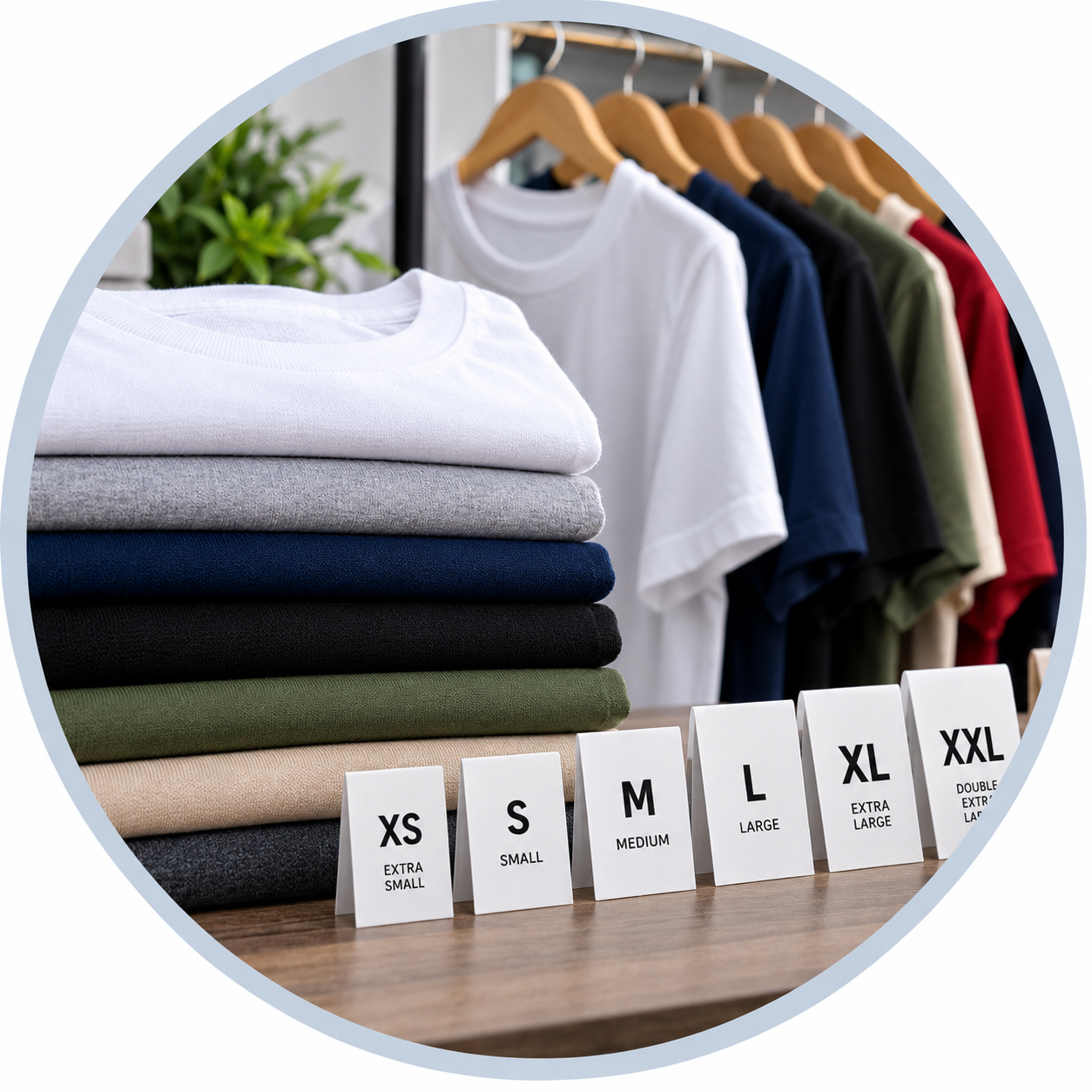 Custom Size Range for T-Shirts and Polo Shirts