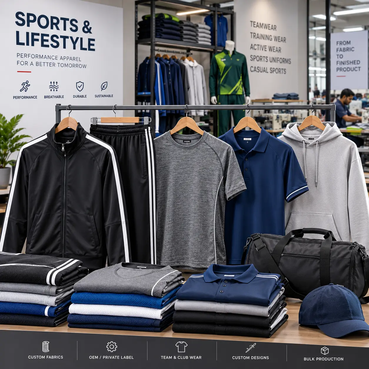 Sportswear and lifestyle apparel manufacturing
