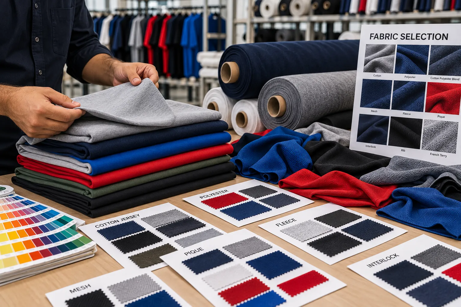 Fabric selection for custom sportswear manufacturing