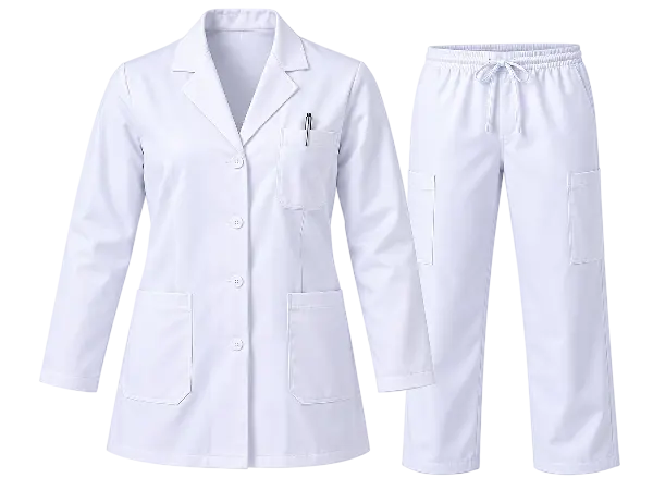 White medical uniform coat