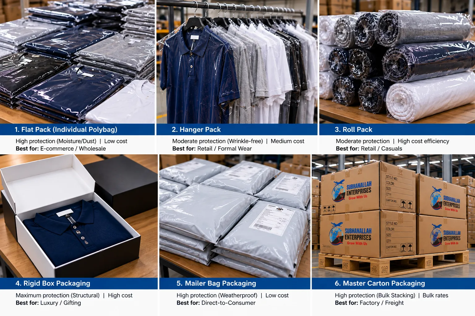 Custom packaging for sportswear manufacturing
