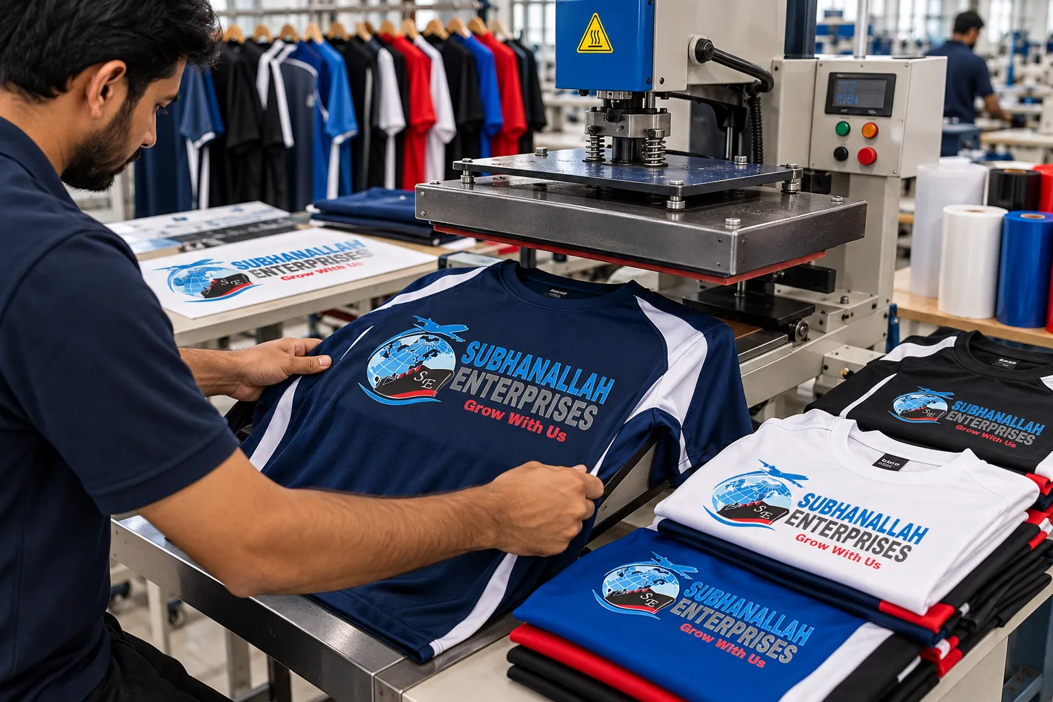 Logo printing and branding for custom sportswear